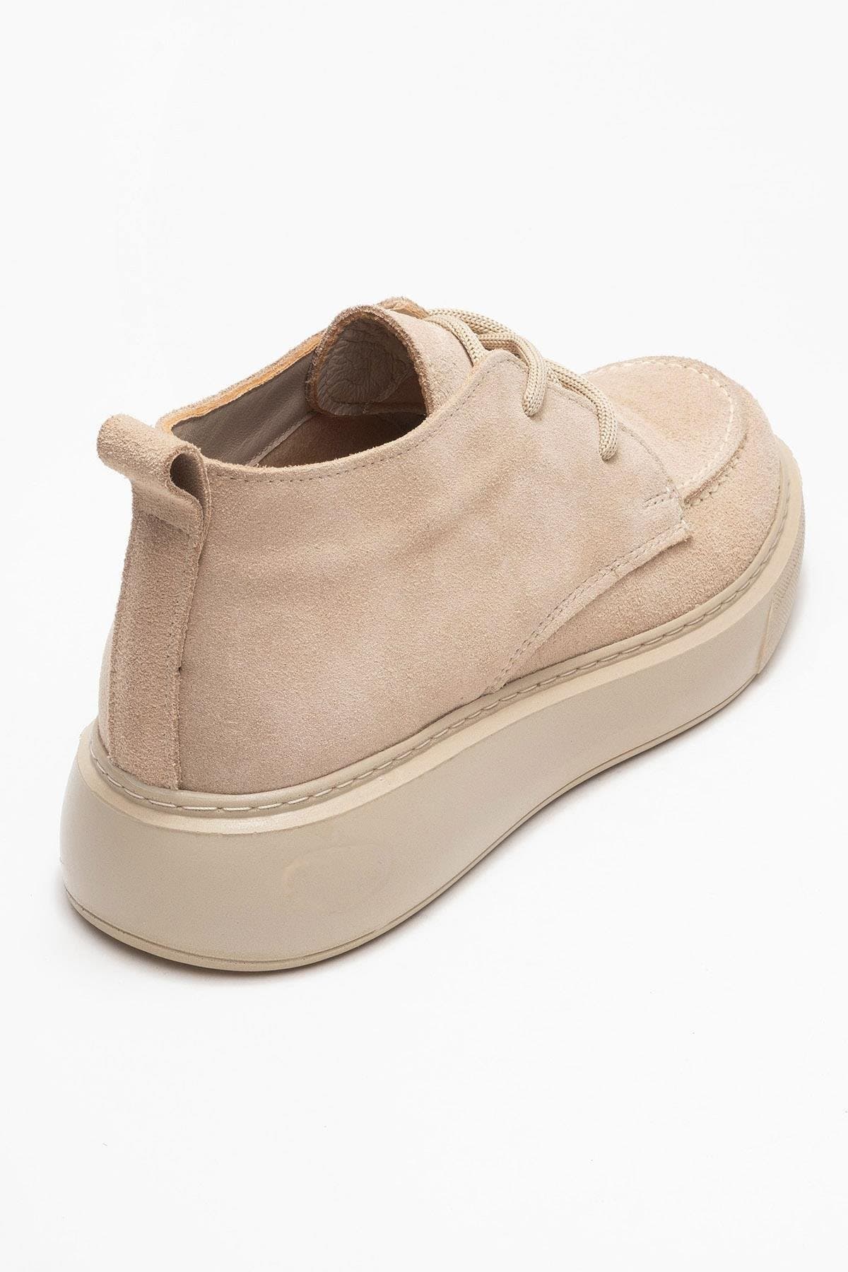 Lilya Leather Chukka Boot, Alternate, color, Beige Suede Leather