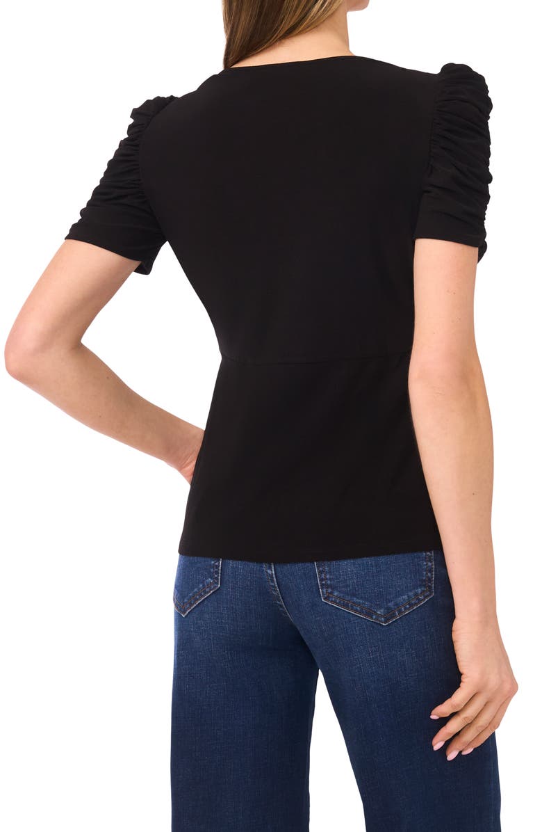 CeCe Puff Sleeve Crepe Top, Alternate, color,