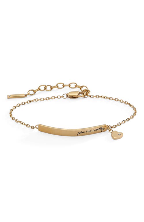 Alex and Ani You Are Worthy Inline Bracelet in Gold at Nordstrom, Size Small/medium