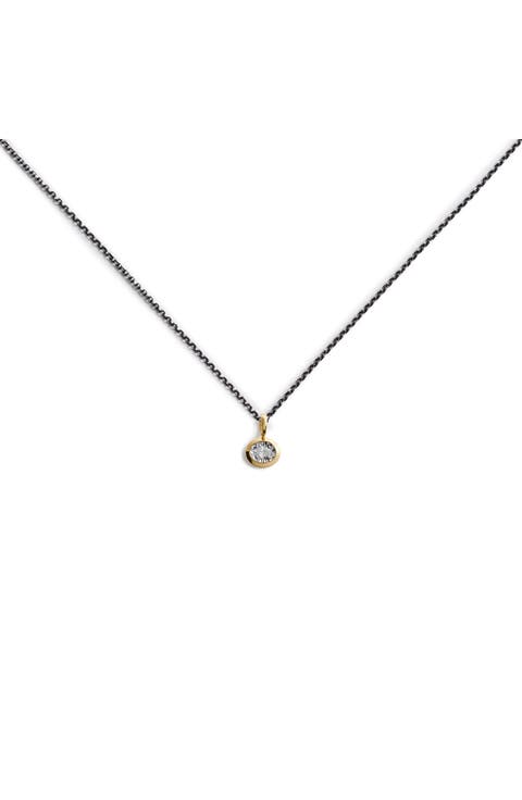 Diamond Essentials 18k Gold Vermeil Lab Grown Diamond Necklace