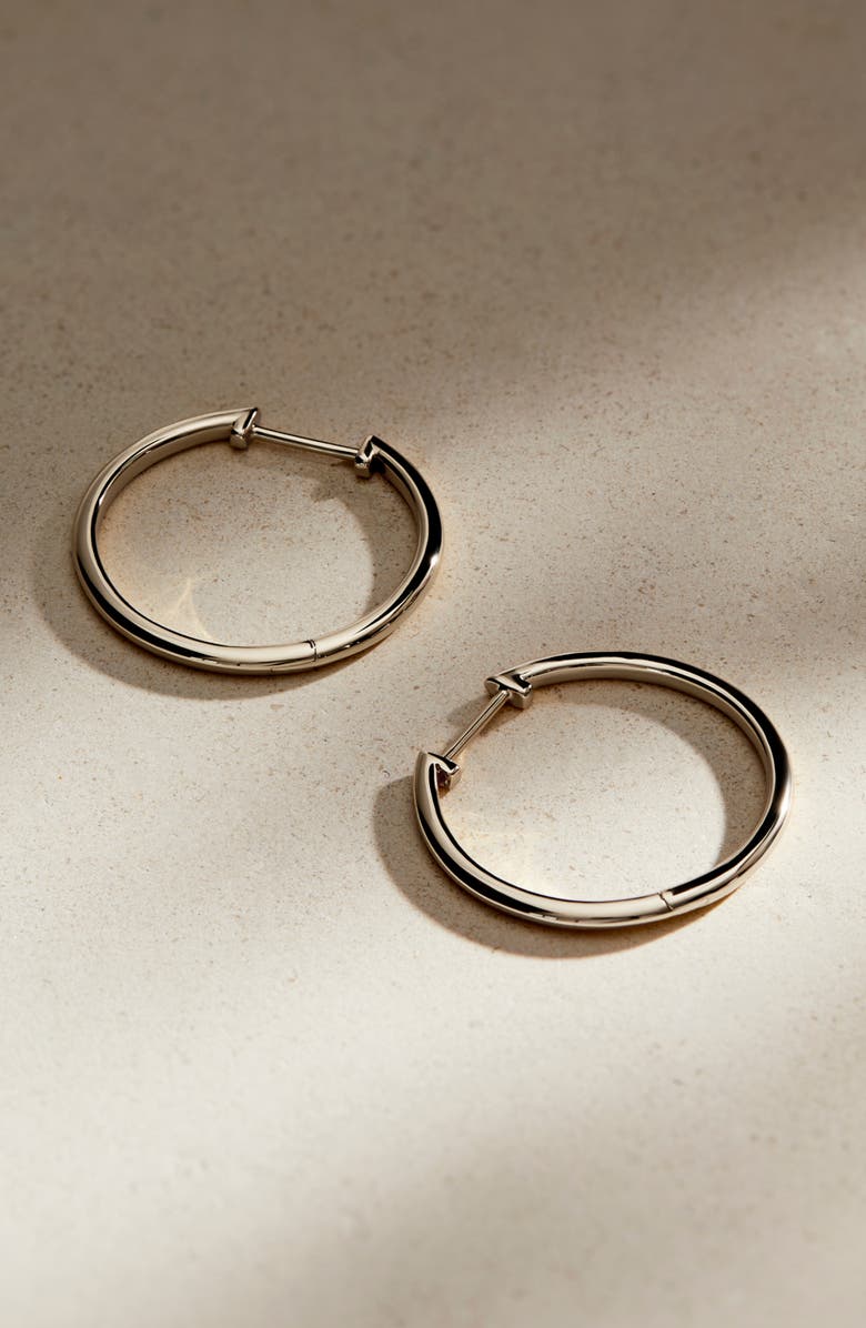 Ana Luisa Medium Slim Endless Hoops - Lo Medium, Alternate, color, Silver