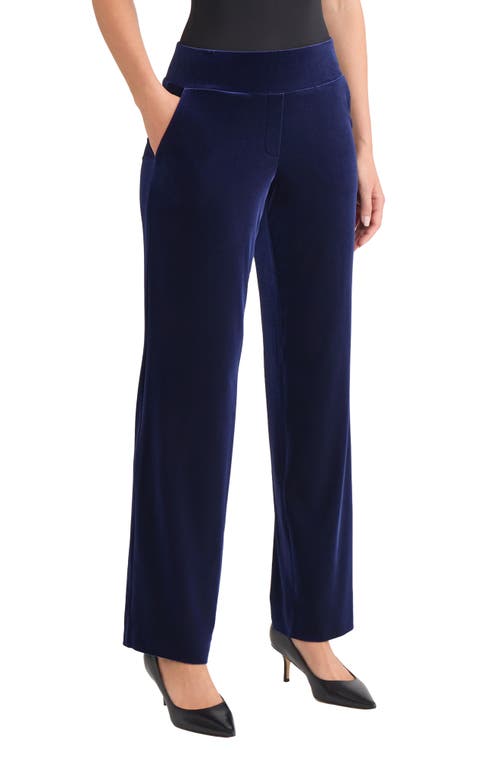 Jones New York Pull-on Straight Leg Pants In Blue
