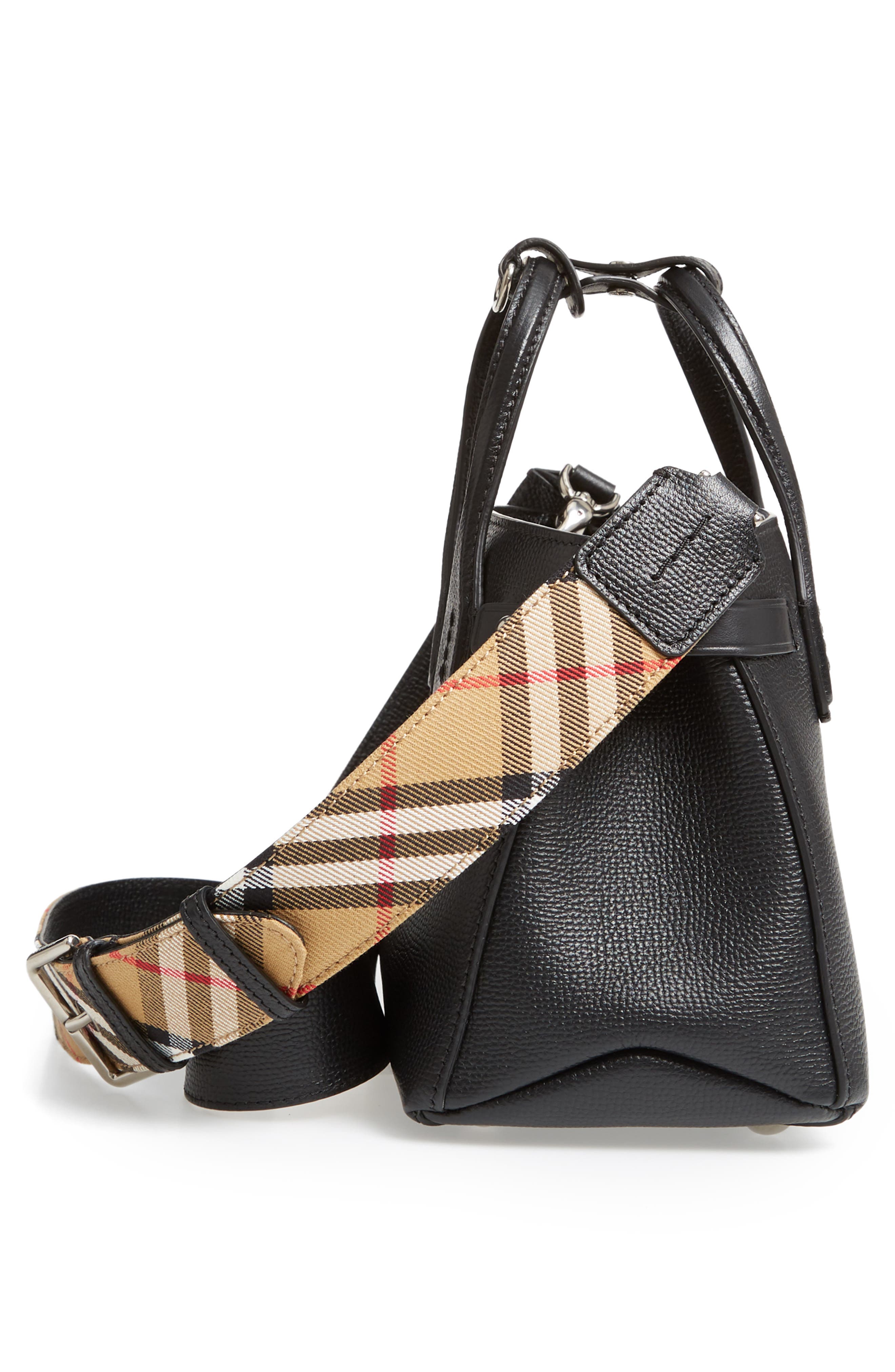 Burberry Baby Banner Leather Satchel, Alternate, color, 