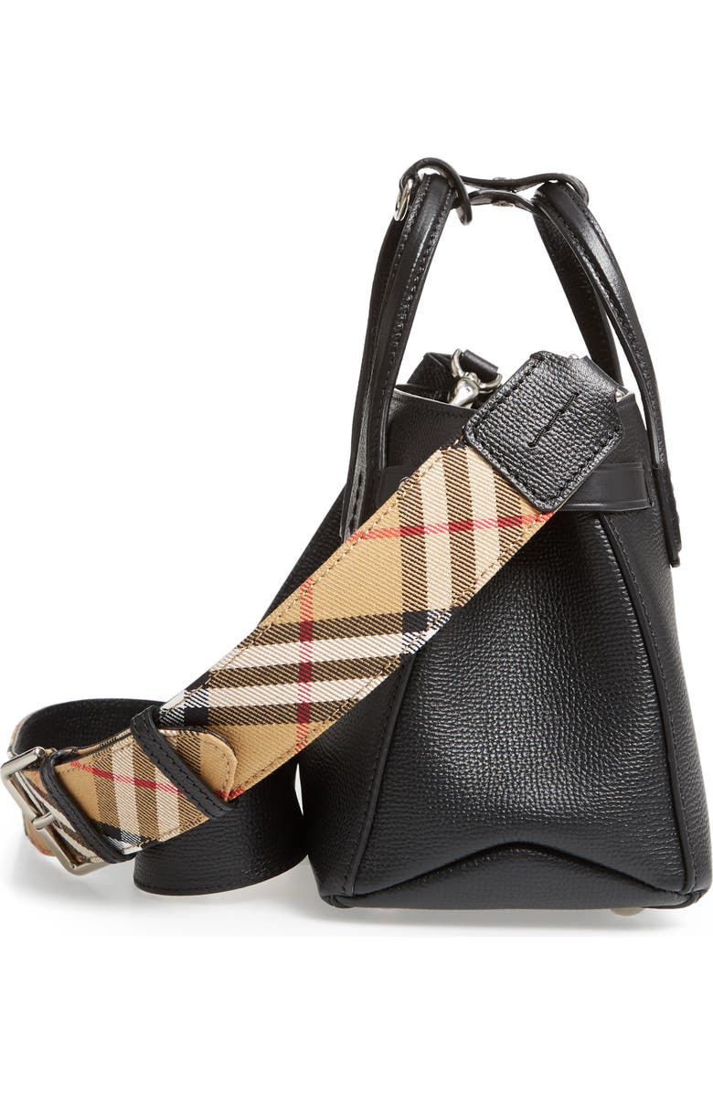 Burberry Baby Banner Leather Satchel, Alternate, color,