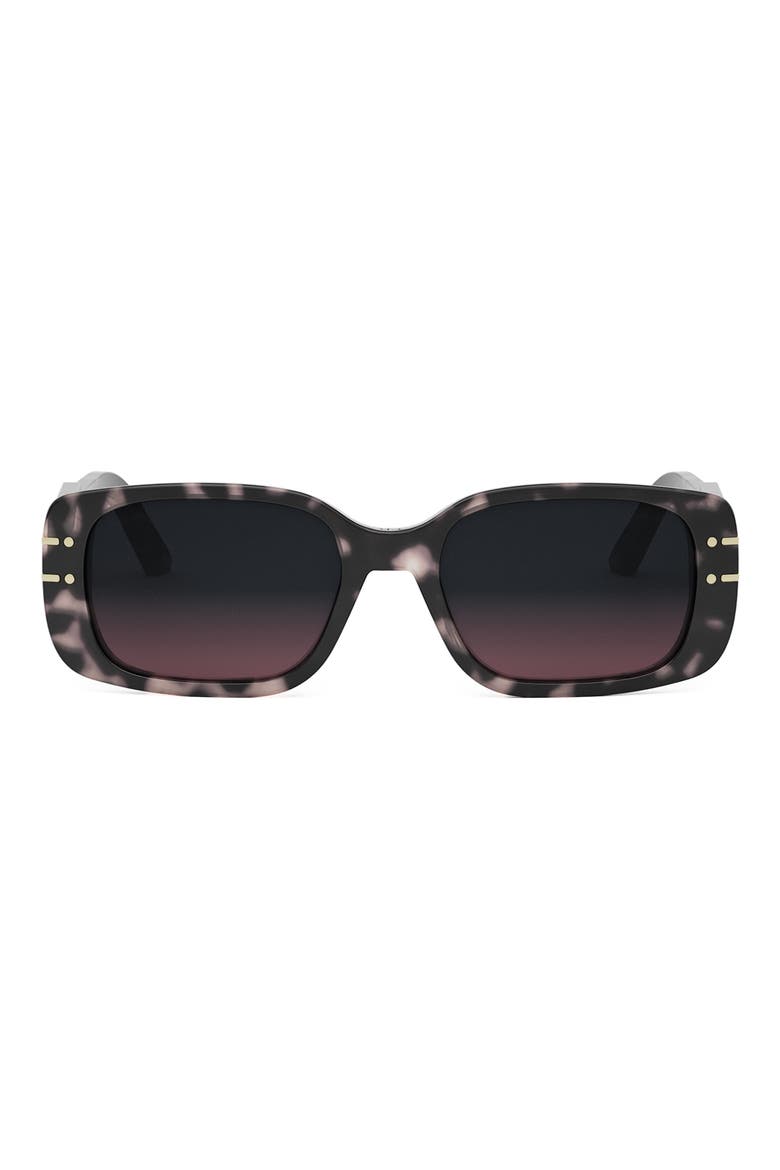 'DiorSignature S12I Rectangular Sunglasses, Main, color, HAVANA/ OTHER / GRADIENT BROWN