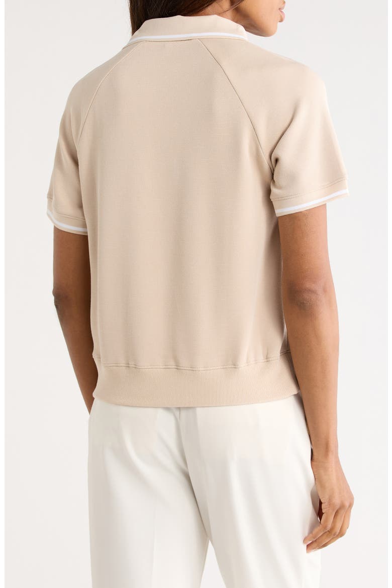 Contrast Stripe Polo, Alternate, color, MOROCCAN SAND/ WHITE
