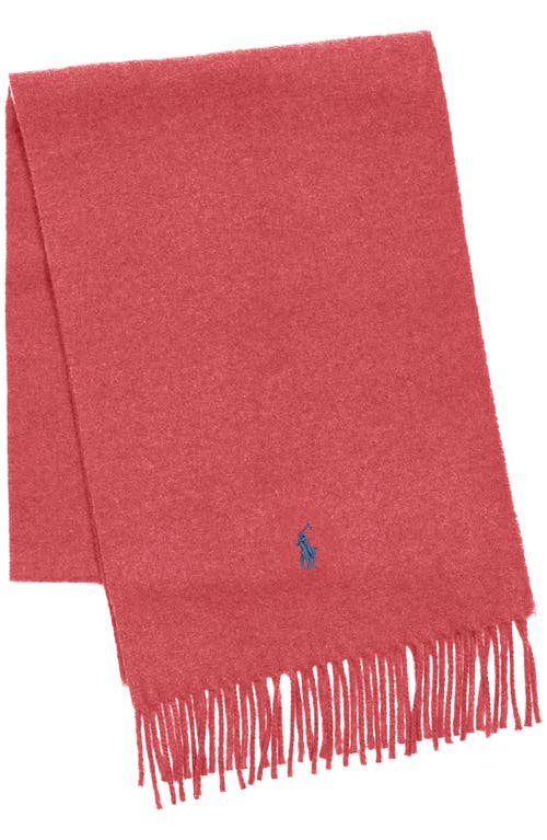 Polo Ralph Lauren Solid Recycled Wool Scarf In Pink