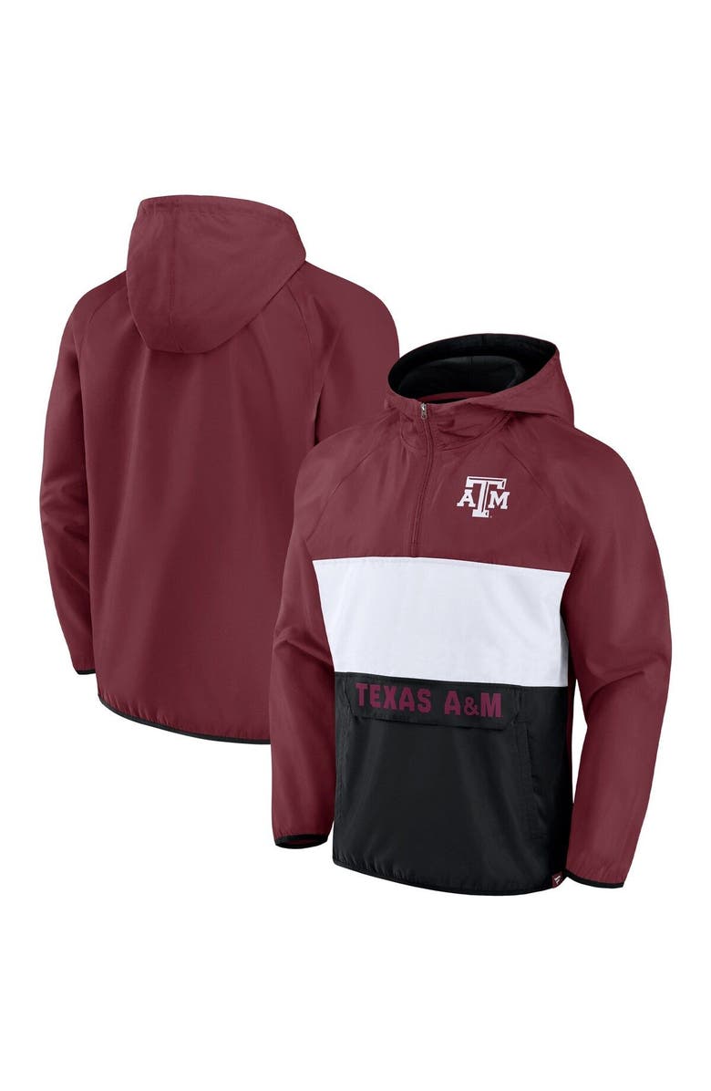 FANATICS Men's Fanatics Branded Maroon Texas A&M Aggies Victory On Raglan Quarter-Zip Hoodie, Main, color, 