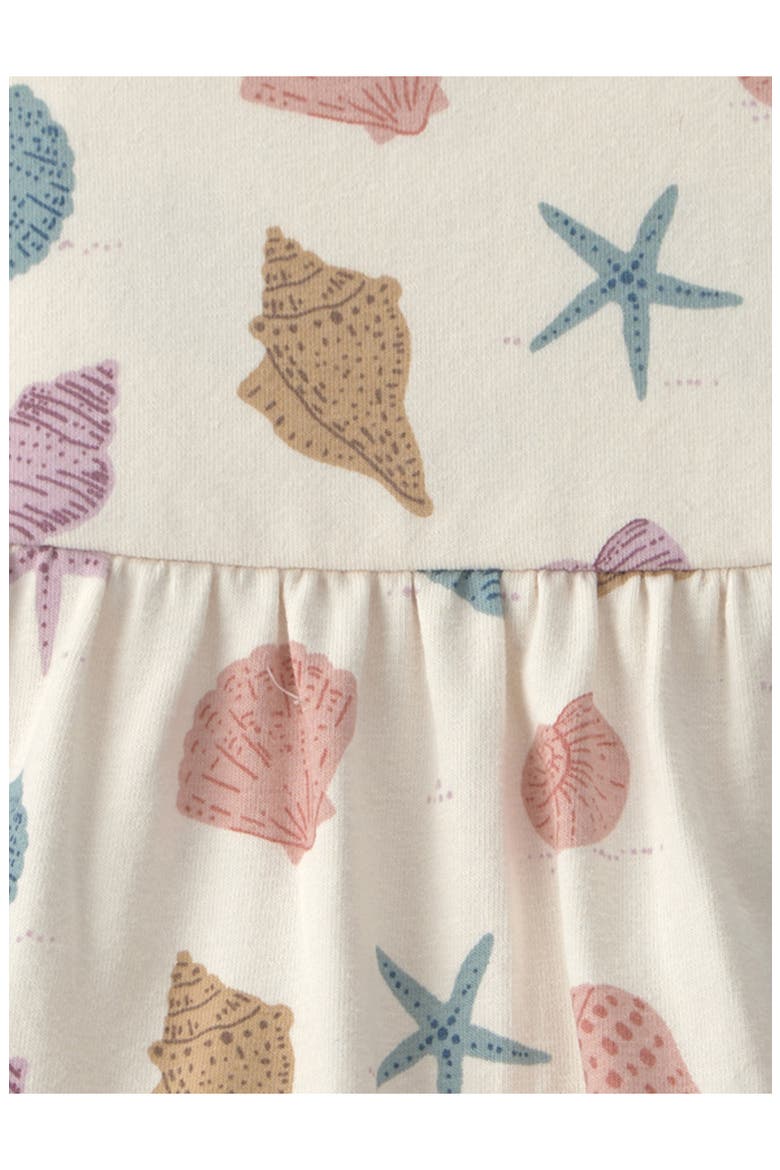 Print Stretch Organic Cotton Sundress & Bloomers Set, Alternate, color, SEASHELLS