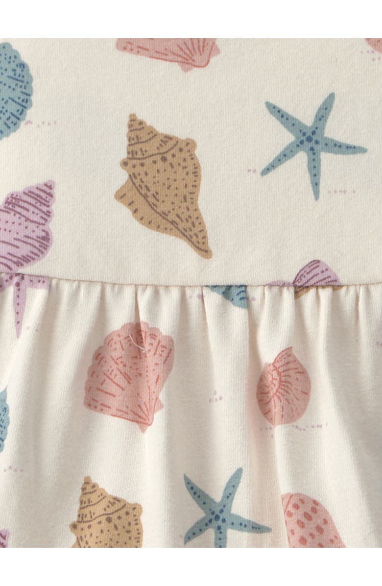 Little Planet Print Stretch Organic Cotton Sundress & Bloomers Set, Alternate, color, Seashells