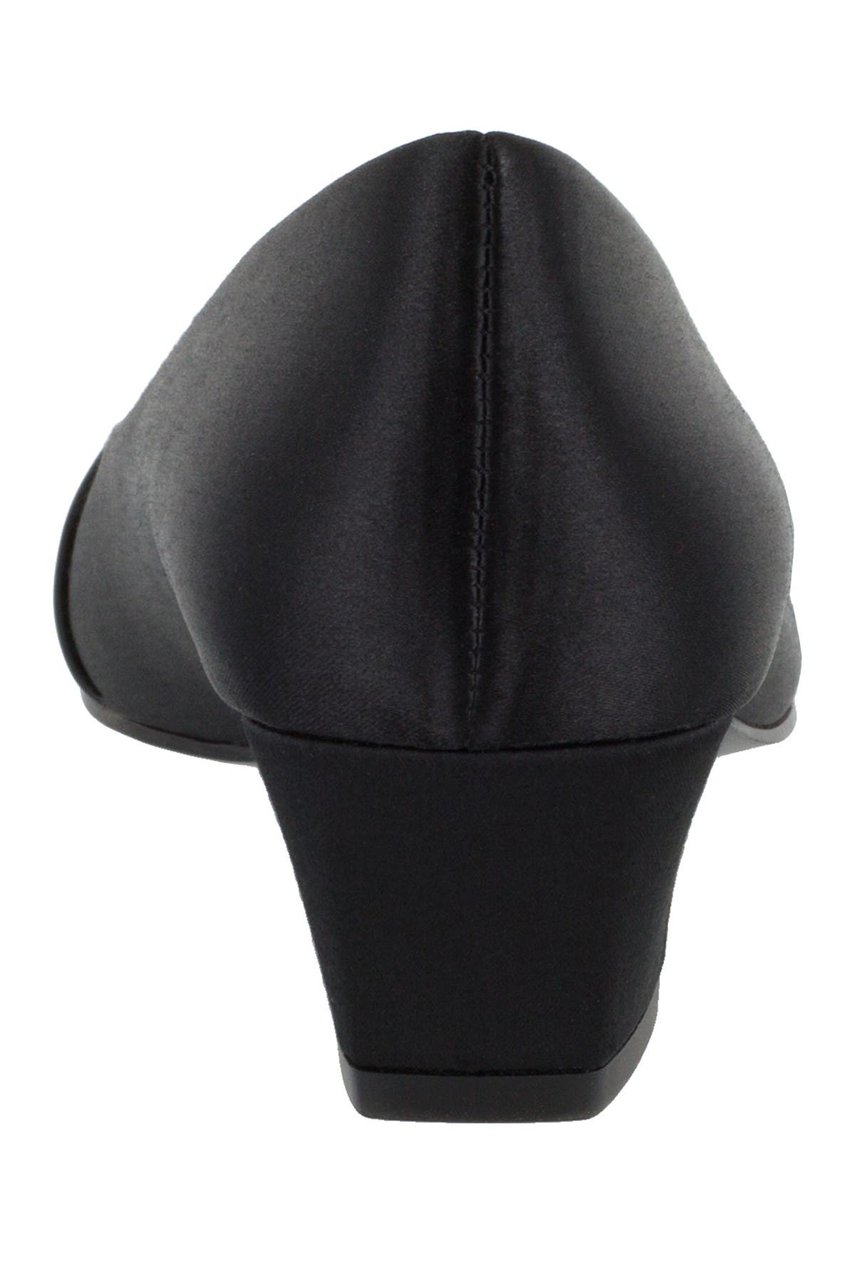 EASY STREET Eloise Ruched Block Heel Pump - Multiple Widths Available, Alternate, color, Black Satin