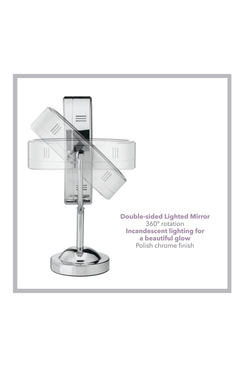 Double-Sided LED Oval Mirror, Alternate, color, NO COLOR