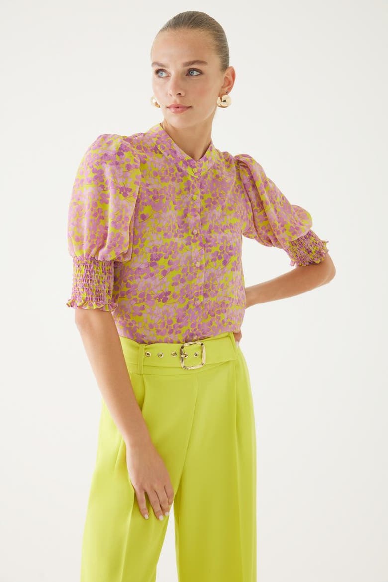 Isla Balloon Sleeve Shirt, Alternate, color, MULTI COLOR