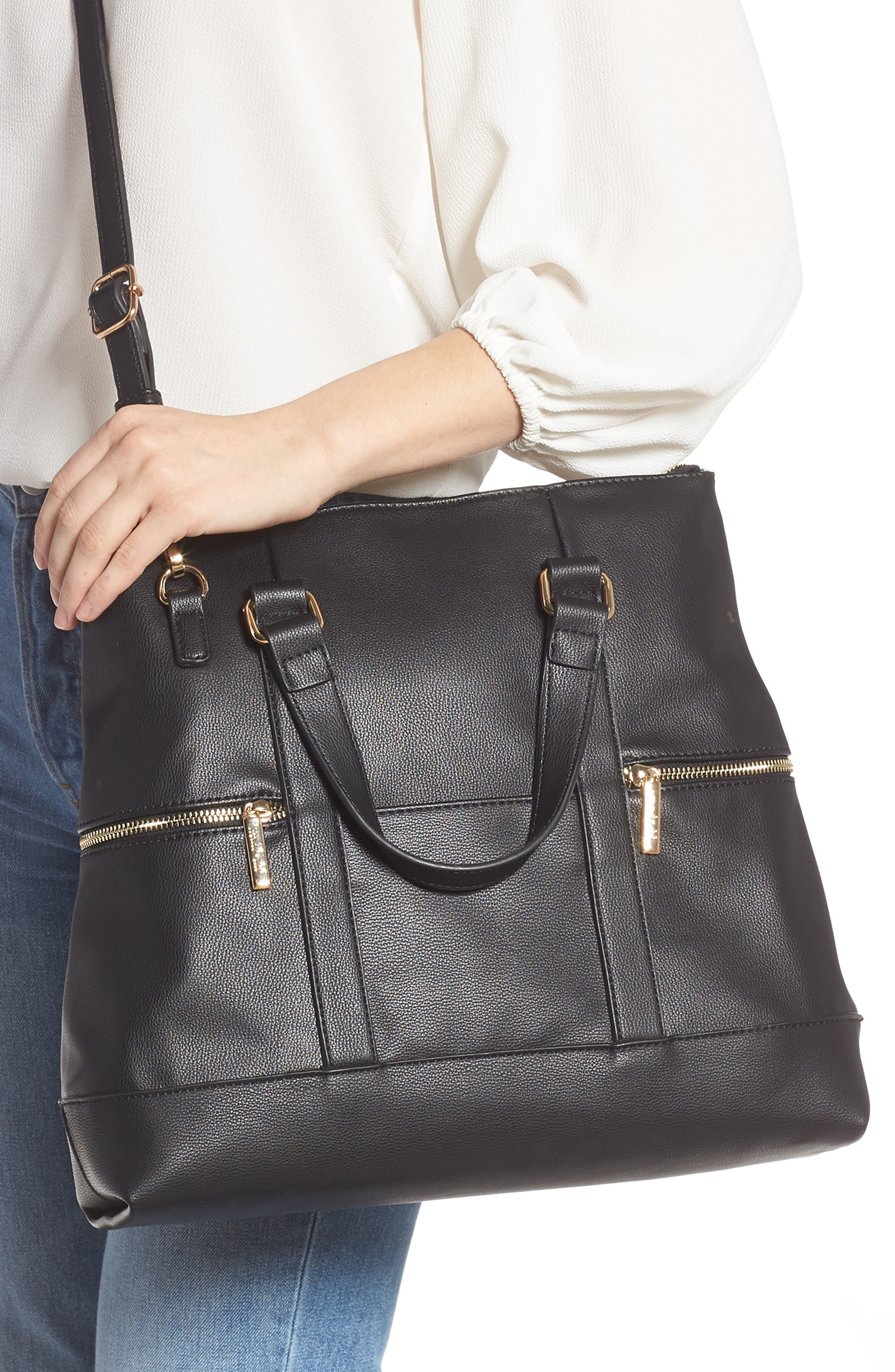 Mali + Lili Samantha Large Vegan Leather Convertible Backpack, Alternate, color, 