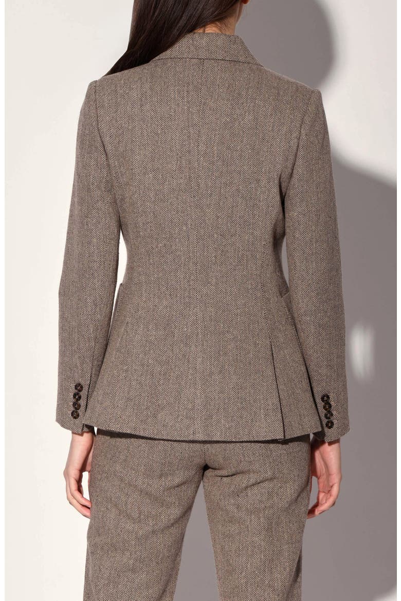 Sasha Double Breasted Blazer, Alternate, color, BROWN HERRINGBONE