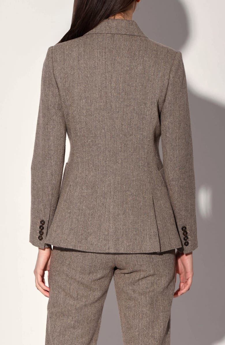 Walter Baker Sasha Double Breasted Blazer, Alternate, color, Brown Herringbone