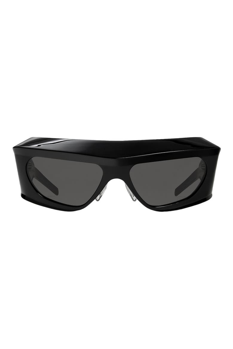 Bold 61mm Wraparound Sunglasses, Main, color, BLACK