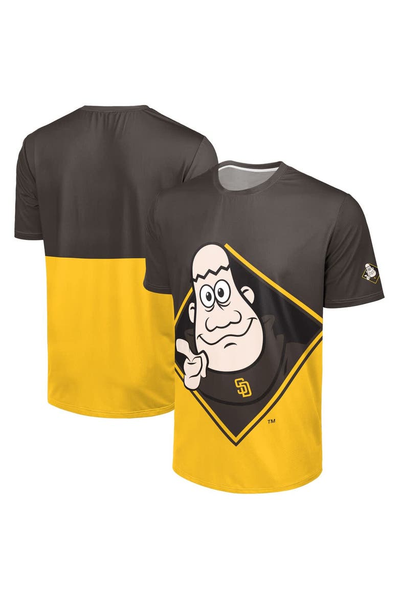 Men's FOCO Brown/Gold San Diego Padres Big Logo Mascot T-Shirt, Main, color, Brown