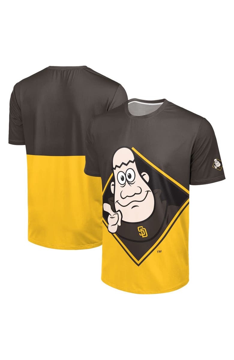 FOCO Men's FOCO Brown/Gold San Diego Padres Big Logo Mascot T-Shirt, Main, color, Brown