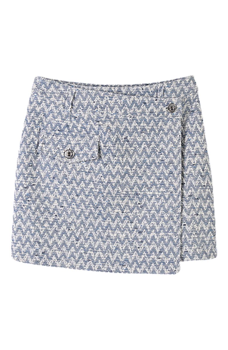 Lanvin KIDS TWEED WRAPAROUND SKIRT, Alternate, color, 