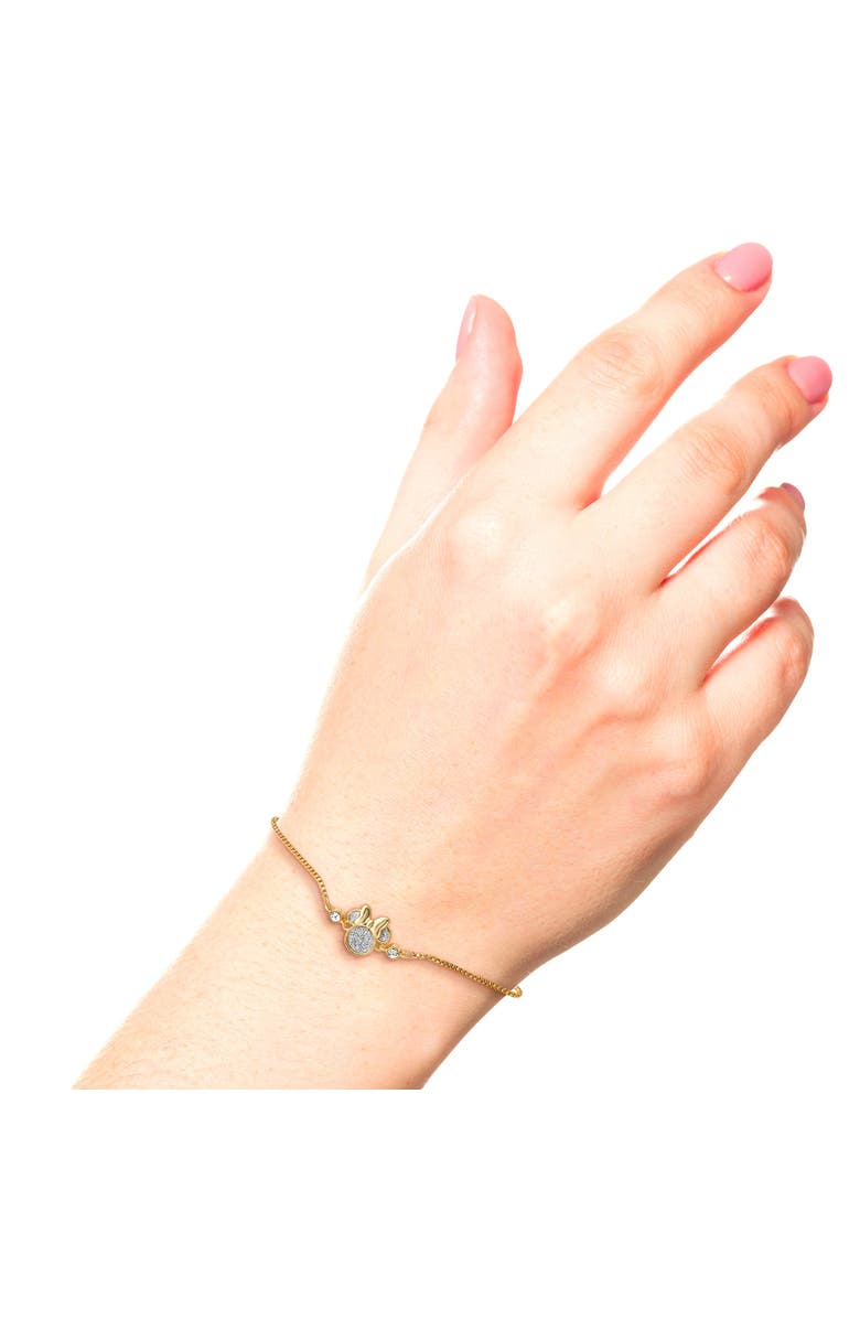 Disney Glitter Crystal Lariat Bracelet, Alternate, color, Gold