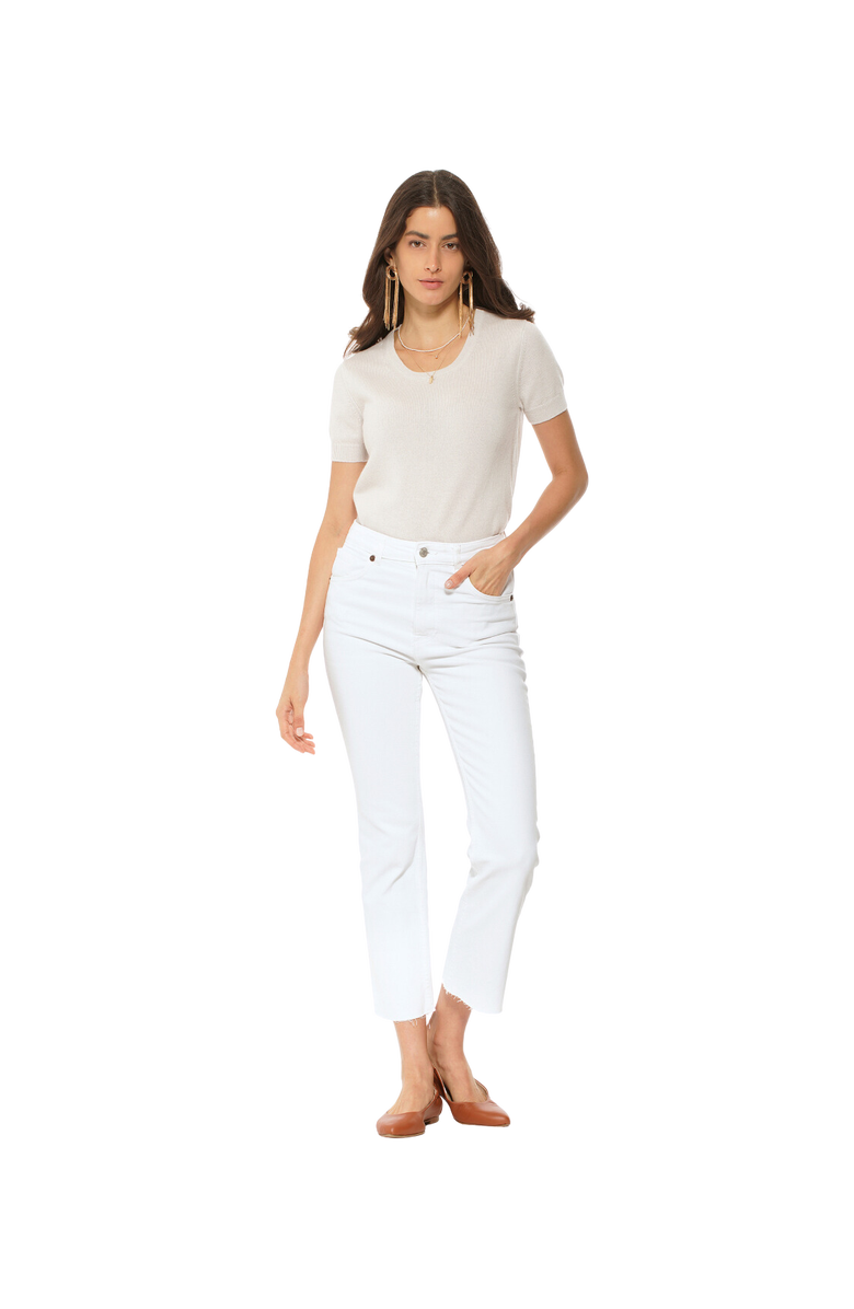 Monticelli Cashmere Pure Cashmere Featherlight Knit Tee, Alternate, color, Charcoal