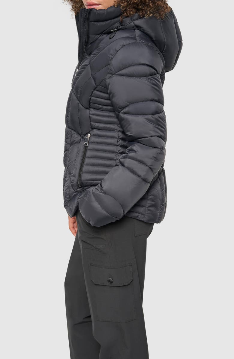 DKNY Cire Packable Hooded Puffer Jacket, Alternate, color, 