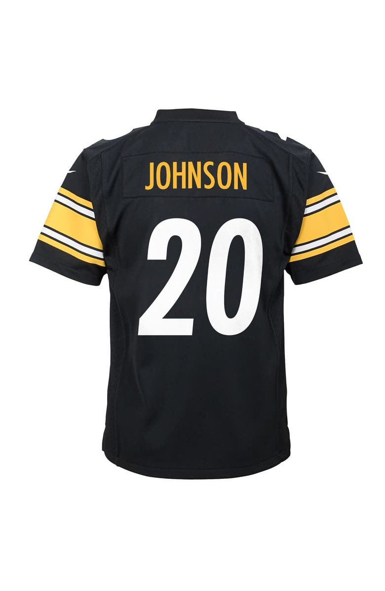 Nike Youth Nike Kaleb Johnson Black Pittsburgh Steelers Team Game Jersey, Alternate, color, Black