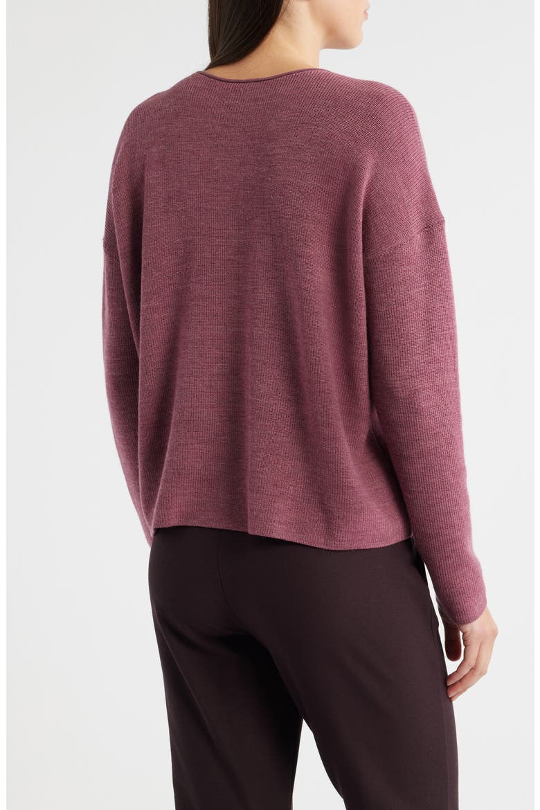 Crewneck Wool Sweater, Alternate, color, TEA ROSE