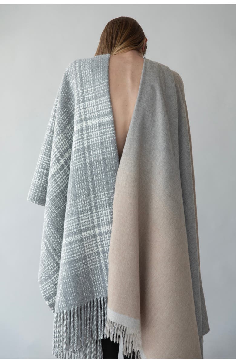 SSKEIN Rustic Plaid Throw, Alternate, color, Grey