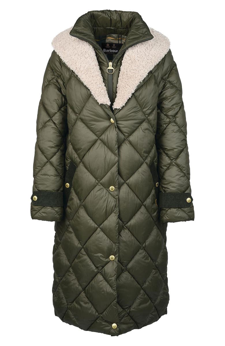Barbour Tolsta Quilted Jacket with Faux Shearling Trim, Alternate, color,