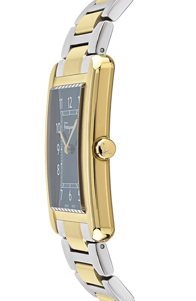 FERRAGAMO Salvatore Ferragamo Portrait Two-Tone Bracelet Watch, 31mm x 41mm, Alternate, color, 