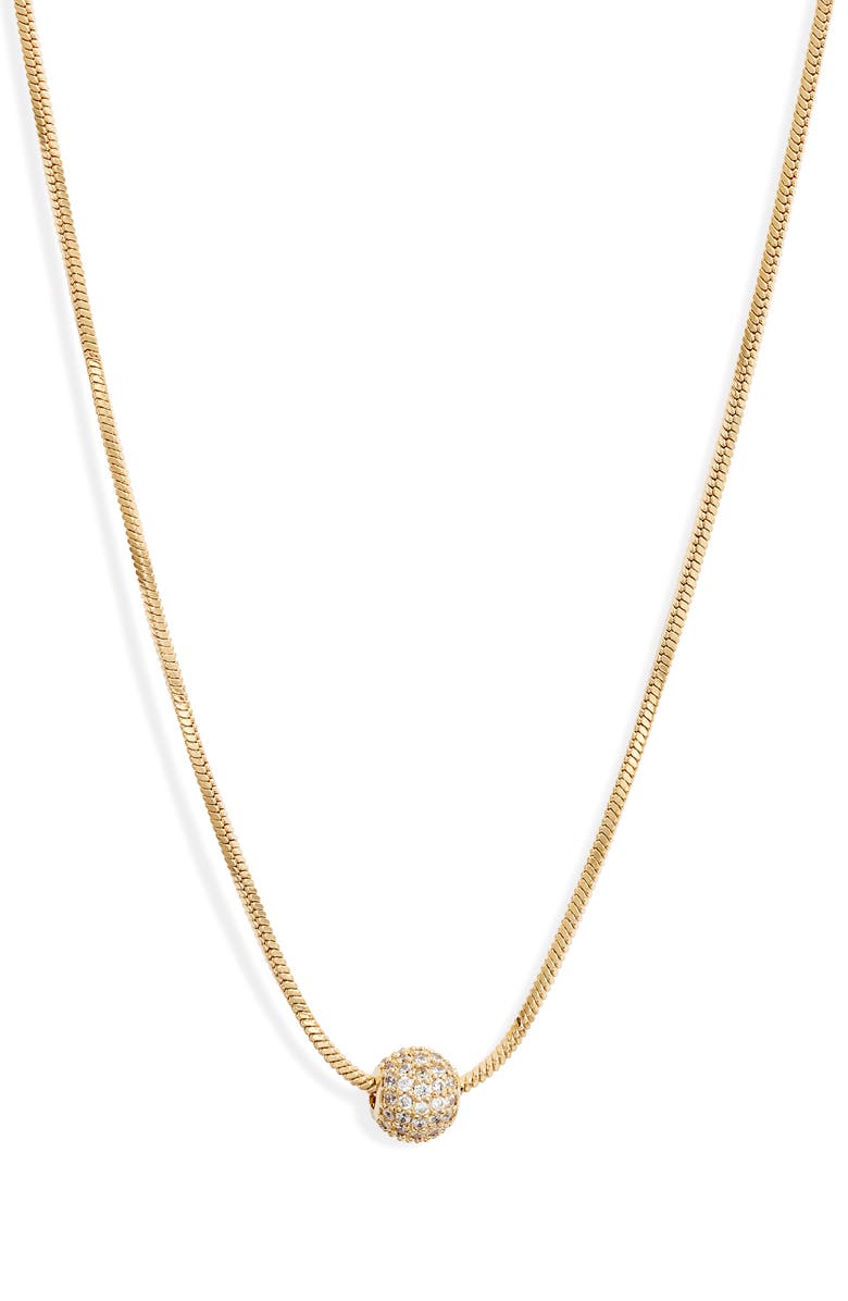 Nordstrom Demi Fine Pavé Orb Pendant Necklace, Main, color,
