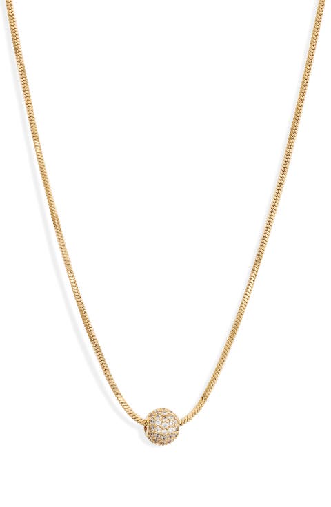 Demi Fine Pavé Orb Pendant Necklace