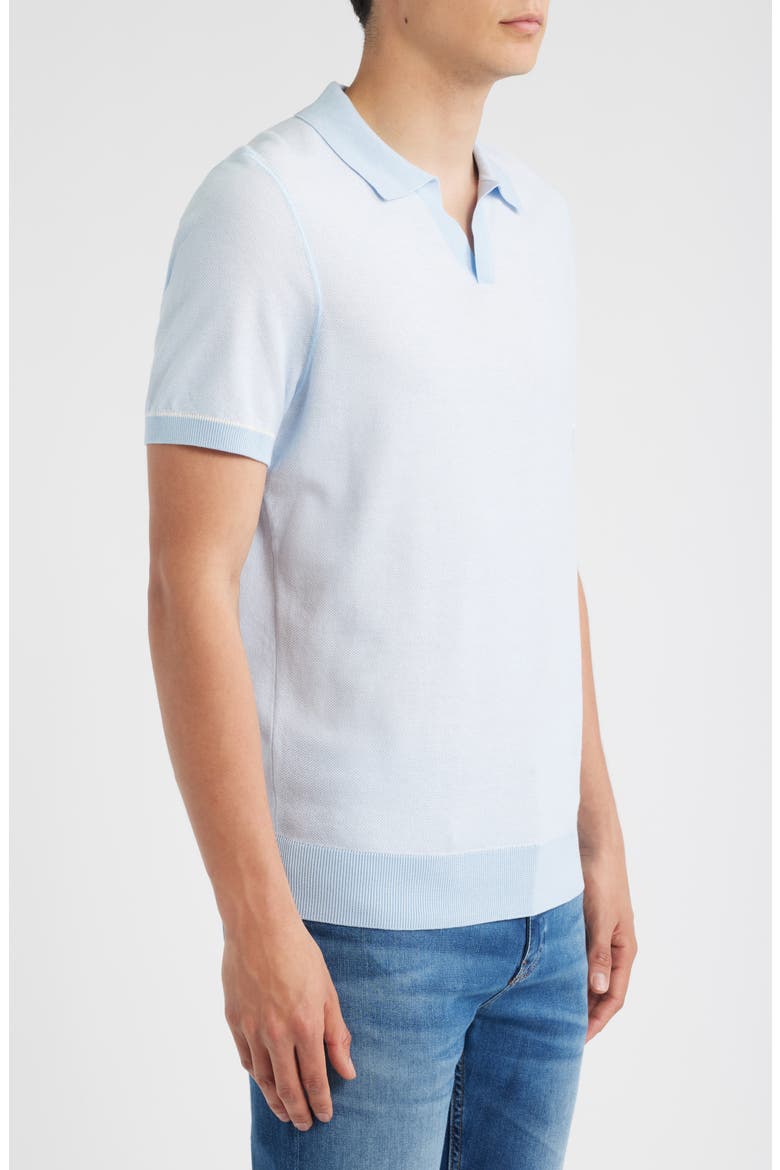 Jianluca Johnny Collar Polo, Alternate, color, LIGHT/ PASTEL BLUE