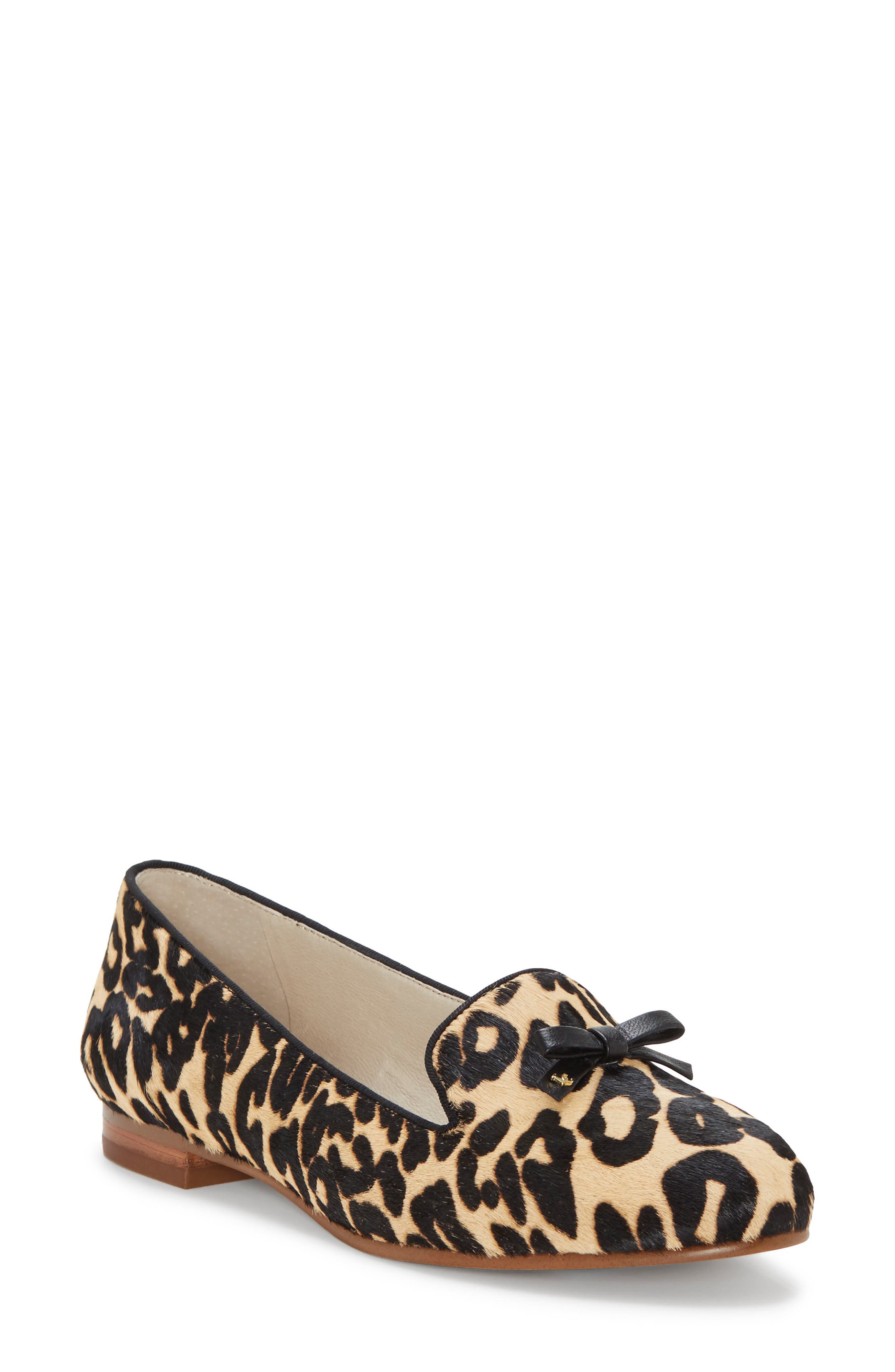Anniston Genuine Calf Hair Flat, Main, color, LEOPARD PRINT CALF HAIR