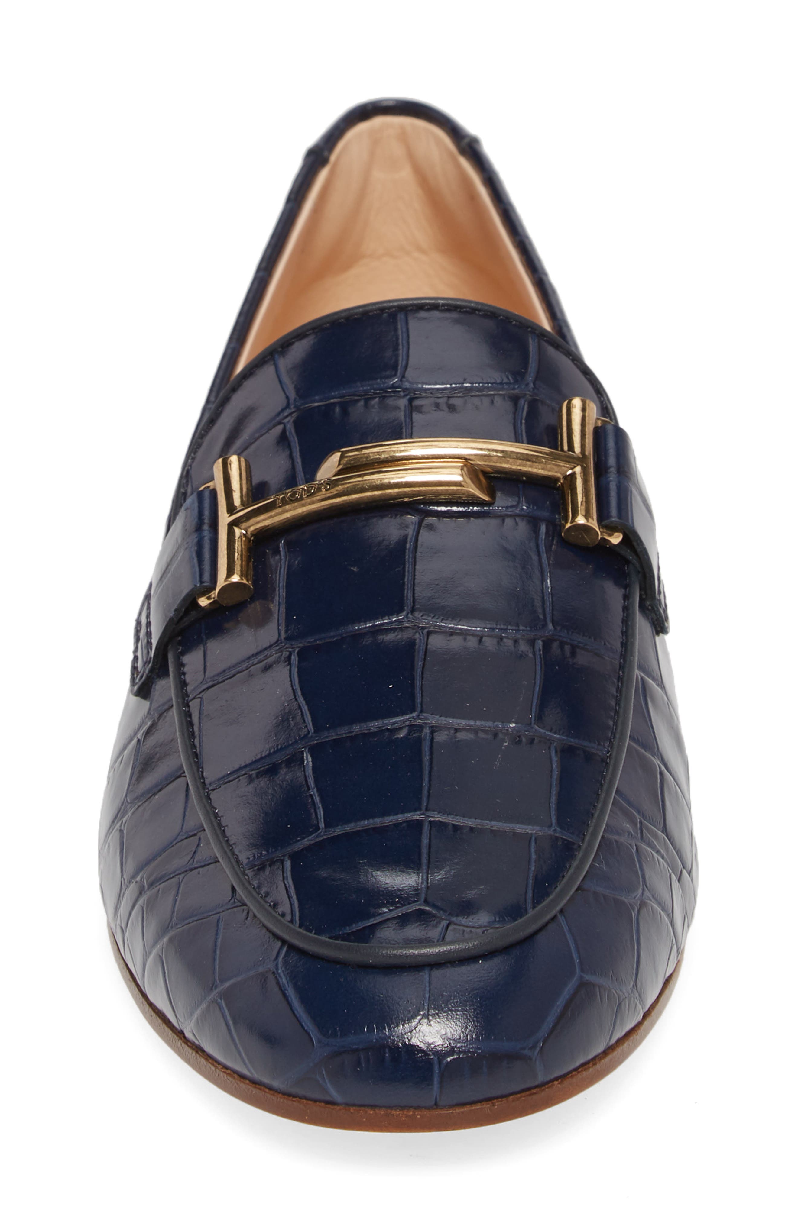 Double-T Printed Loafer, Alternate, color, DARK NAVY