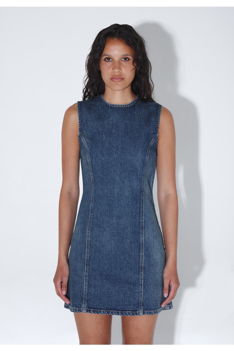 Calista Dress, Alternate, color, Bay Dark Used Vintage