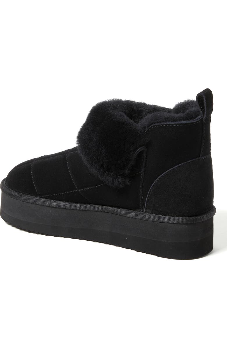 DEARFOAMS Fireside Bayswater Genuine Shearling Quilted Platform Bootie, Alternate, color, Black