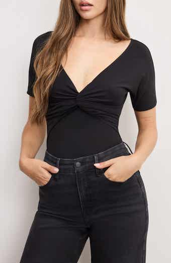 Good American Twist Front Jersey Bodysuit