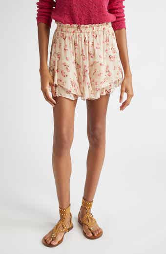 Sornel Floral Print Chiffon Shorts