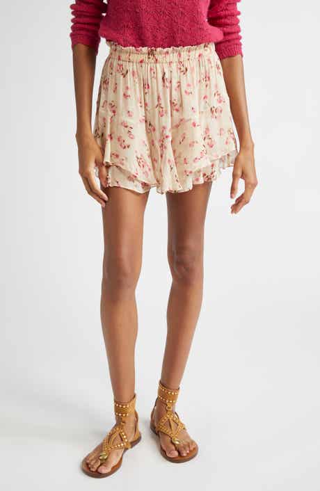 Sornel Floral Print Chiffon Shorts