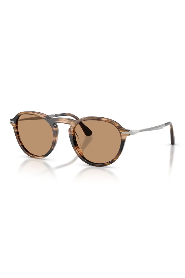 54mm Phantos Sunglasses, Alternate, color, STRIPED BLACK / GREYISH BROWN