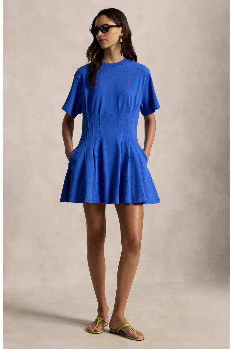 Pleated Cotton Jersey Minidress (Women) | Nordstrom