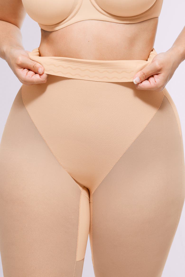 High Waist Butt-Lifting Shaping Capri, Alternate, color, Beige