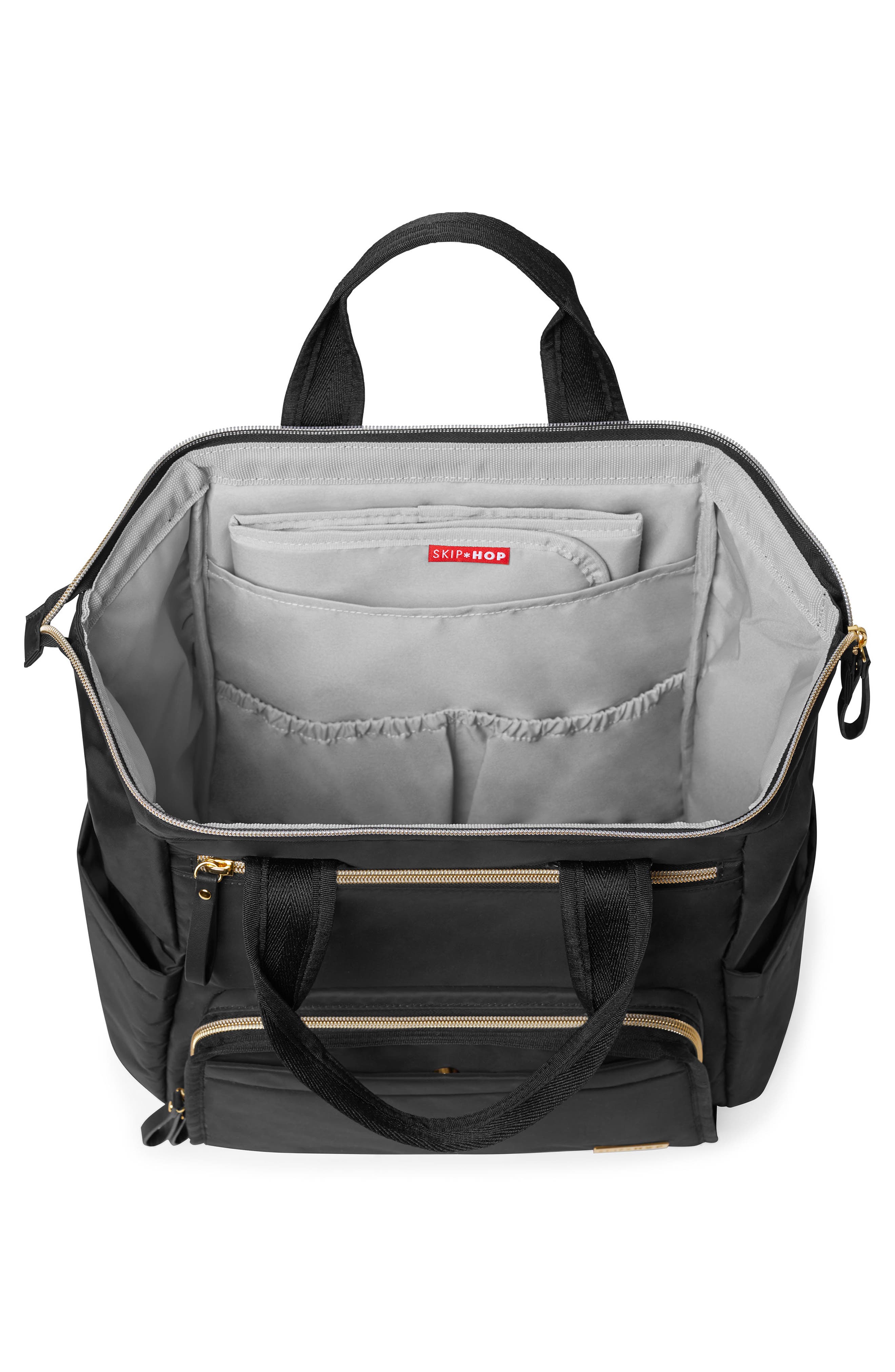 Skip Hop Mainframe Wide Open Diaper Backpack, Alternate, color, Black