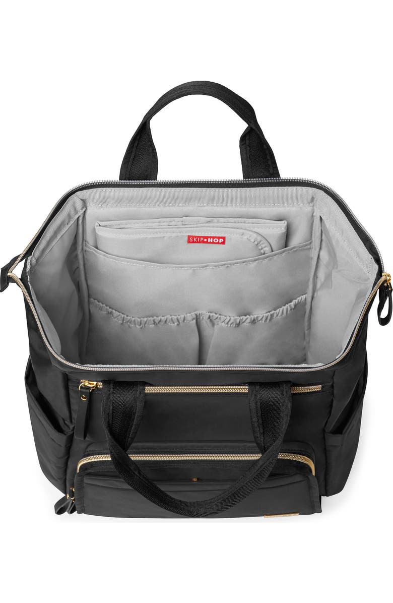 Skip Hop Mainframe Wide Open Diaper Backpack, Alternate, color, Black