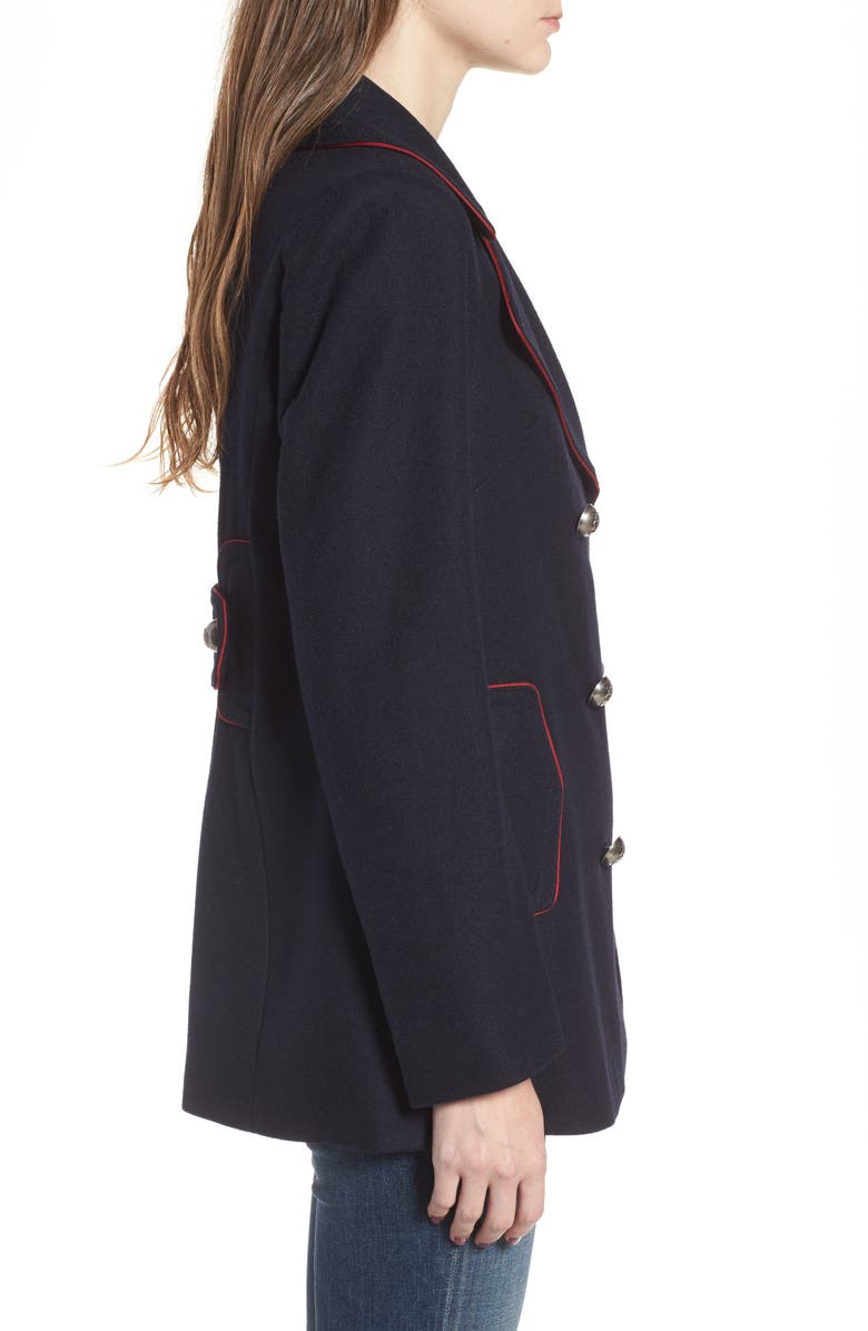 Lucky Brand Double Breasted Coat, Alternate, color, 