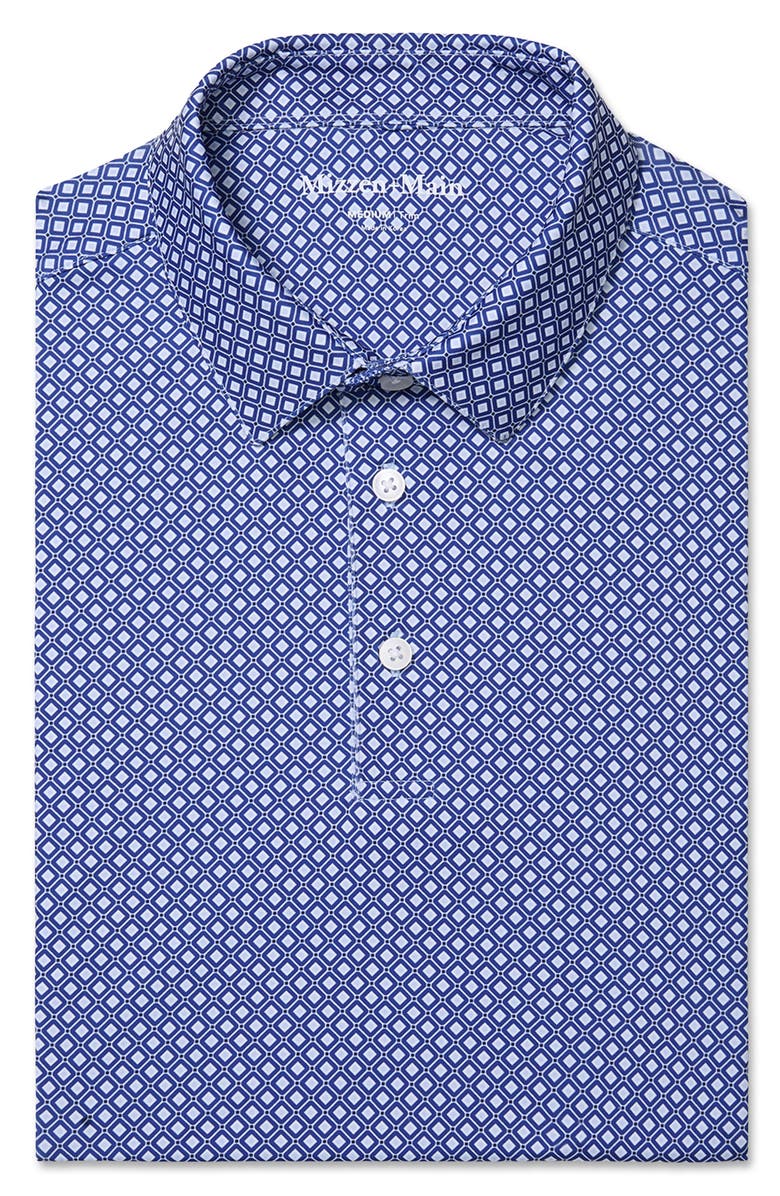Mizzen+Main Versa Trim Fit Performance Golf Polo, Alternate, color, Cobalt Enlarged Diamond