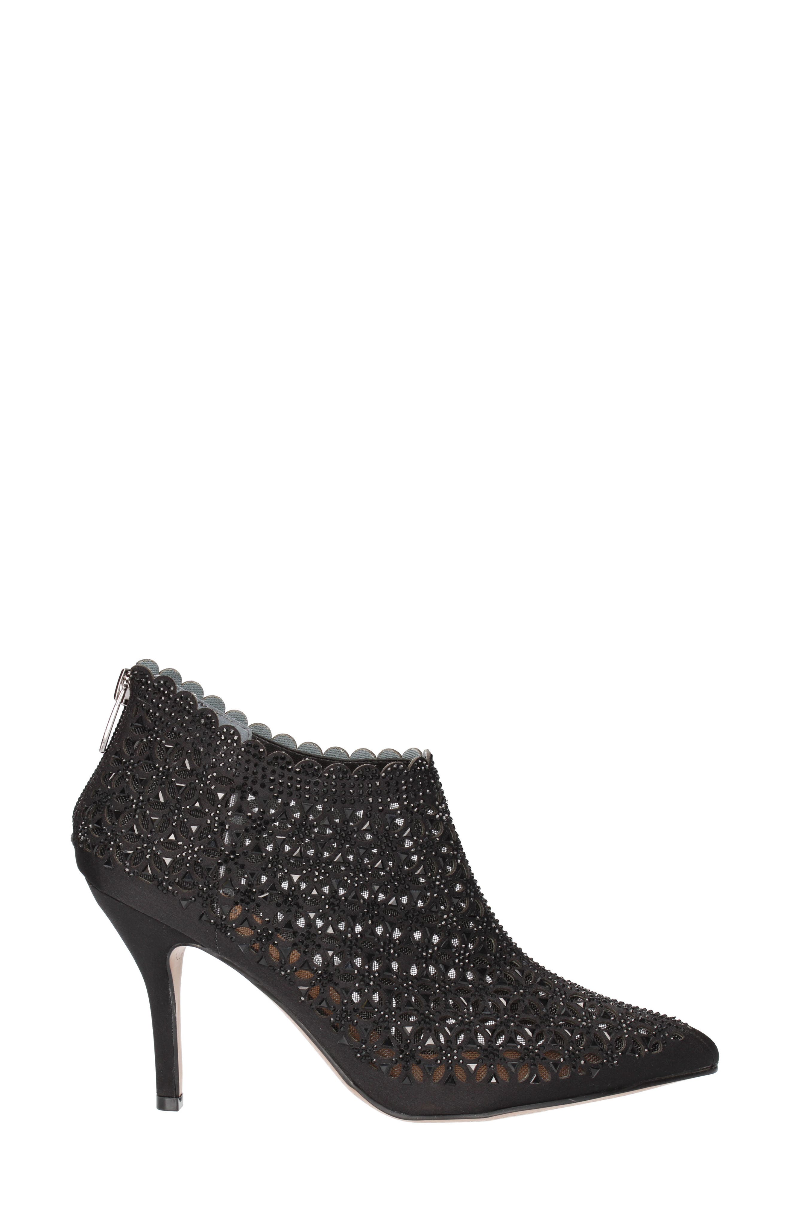 J. Reneé Nishita Pointed Toe Bootie, Alternate, color, Black